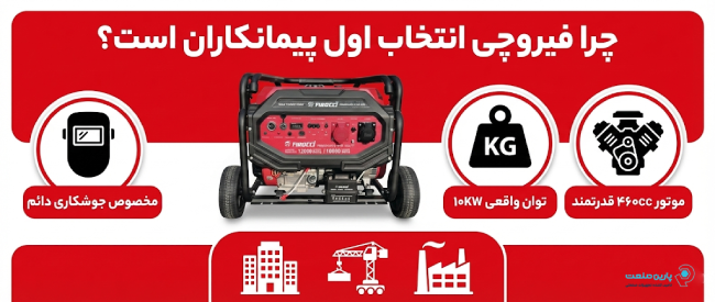 اینفوگرافی ویژگیهای موتور برق فیروچی